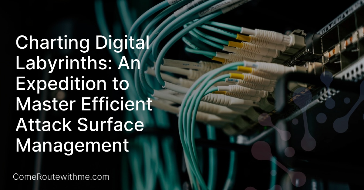 Charting Digital Labyrinths: An Expedition to Master Efficient Attack Surface Management